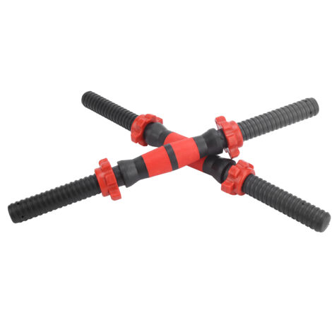Barres d'haltères courtes 40 cm avec écrous de fixation, matériel de musculation et fitness (1/5)