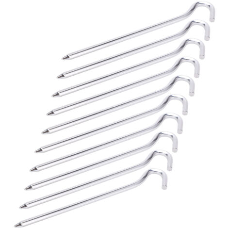 10 Crochets de Fixation en Aluminium pour Tente de Camping et Randonnée (1/5)