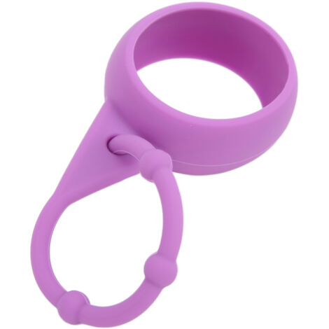 Étui souple en silicone pour balles de golf, protection pour sac ou ceinture, porte-clés pratique couleur violette (1/5)