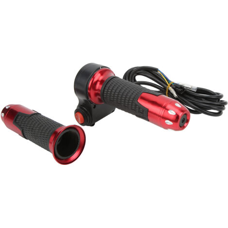 Poignée d'accélération universelle 12V-99V pour vélo et trottinette électrique, bouton intégré, couleur rouge (1/5)