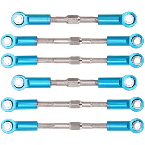 Tige de direction métallique pour servo RC, compatible modèles 1/14 WLtoys 144001 124018 124019, pièce bleue (1/5)