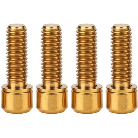 4 Vis en Or M6x18mm pour Disque de Frein de Vélo avec Rondelle - Pack de 4 (1/5)
