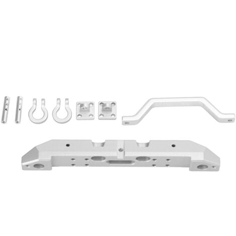 Ensemble Pare-choc Avant et Phares LED en Alliage pour Modèle RC 1/24 AXIAL SCX24 - Argent (1/5)