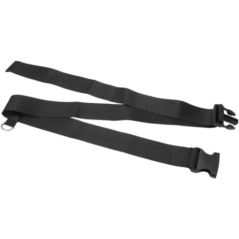 Sangle de fixation universelle en nylon robuste pour valises, sièges auto et landaus - Noir (1/5)