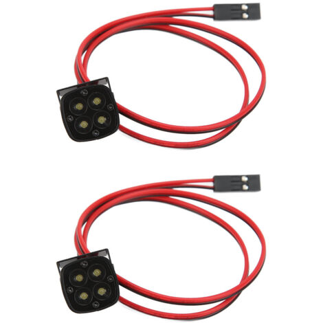 2 Kits Phares LED Carré Haute Performance pour RC Crawler 1/10 Véhicule Tout-Terrain (1/5)