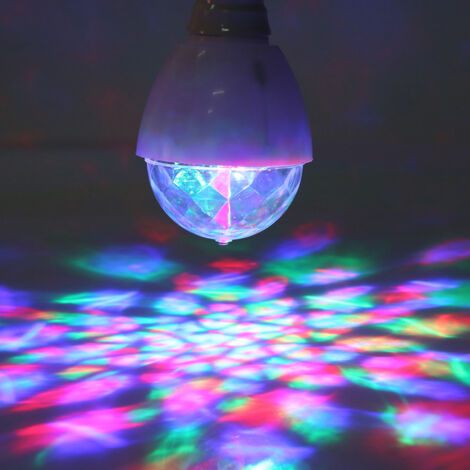 Ampoule LED E27 RGB 3W Rotative pour Ambiance Fête et Disco (1/5)