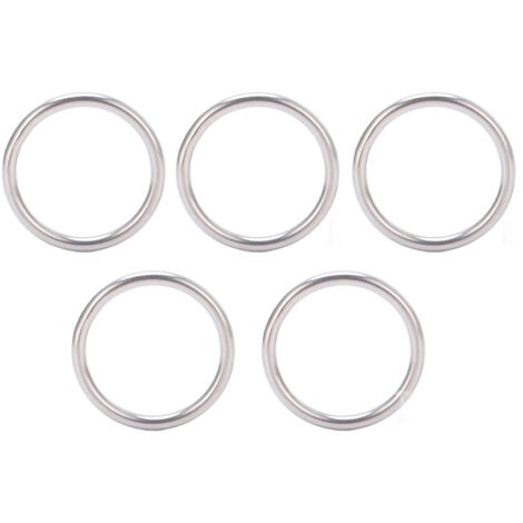 5 Anneaux en Acier Inoxydable 304 pour Équipement de Fitness et Marine, 4x35mm, Sans Soudure (1/5)