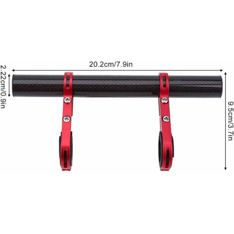Support de lampe vélo et compteur, fixation guidon pour éclairage avant (Rouge) (1/5)