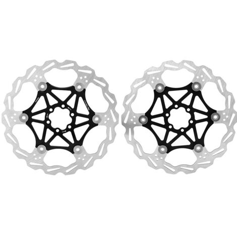 Disque de Frein Flottant 160/180/203 mm pour VTT - Plaquettes de Frein Vélo Accessoire Cyclisme (Noir 203mm) (1/5)