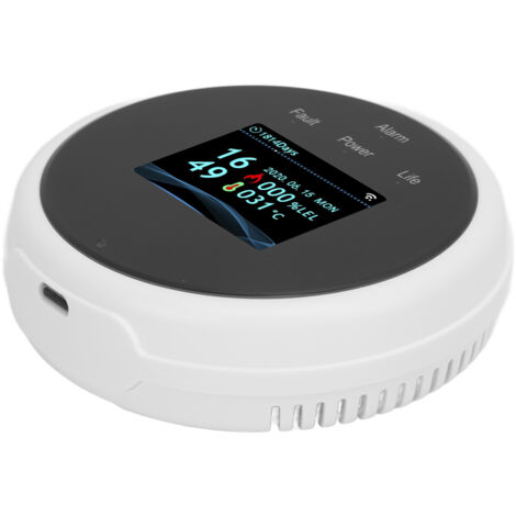Détecteur de Gaz Naturel WiFi avec Alarme Tuya, Avertissement Lumineux et Sonore, 100‑240V pour Maison (1/5)