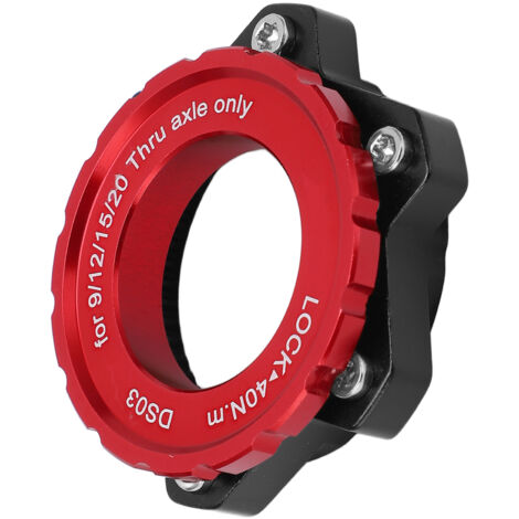Adaptateur frein Centerlock en aluminium pour moyeu axe traversant, bague de blocage rouge (1/5)