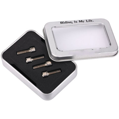 4 Vis en Titane M6x18mm pour Disque de Frein de Vélo, Kit de 4 avec Joints d'Étanchéité (1/5)