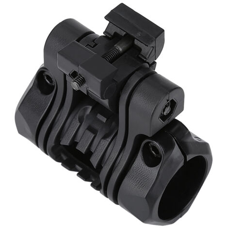 Support de lampe de casque à fixation rapide en plastique noir pour éclairage mains libres (1/5)