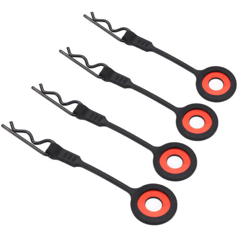 4 Pièces Fixations Universelles en Métal Souple pour Châssis RC 1/10 - Noir (1/5)