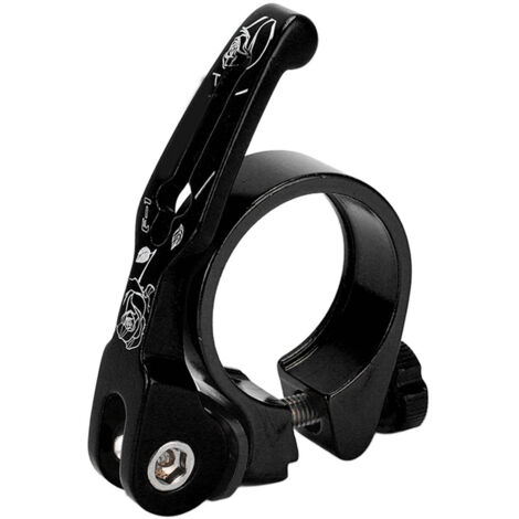 VIARON Attache Rapide pour Selle VTT et Vélo de Route, Collier en Alliage d'Aluminium 34.9MM, Noir - Compatible avec Vélo de Ville (1/5)