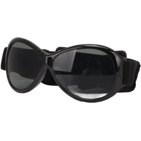 Lunettes de protection UV et anti-vent pour chien, sangle ajustable - Couleur Noir Gris (1/5)