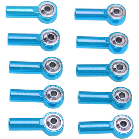 10 Pièces Biellettes à Rotule M3 26mm en Aluminium Bleu pour Modèles RC 1/10 1/8, Universel (1/5)