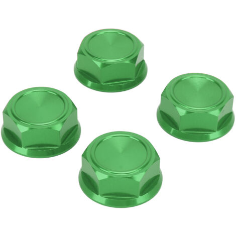 Écrous de Roue Hexagonaux en Alliage d'Aluminium pour Véhicules RC, Vert - 4 Pièces avec Adaptateur (1/5)