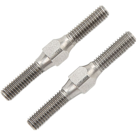 2 Pièces Barres de Direction en Acier pour Voitures RC 1/10, Compatible avec ARRMA Granite, Stabilité Améliorée, Finition Argentée (1/5)