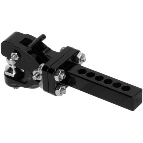 Attache-remorque robuste en aluminium pour modèles RC 1/10, compatible Traxxas TRX4 et SCX10, couleur noire. (1/5)