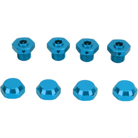 Kit de 4 adaptateurs en alliage d'aluminium pour moyeux de roues ARRMA 1/8 - Hexagone RC - Bleu (1/5)