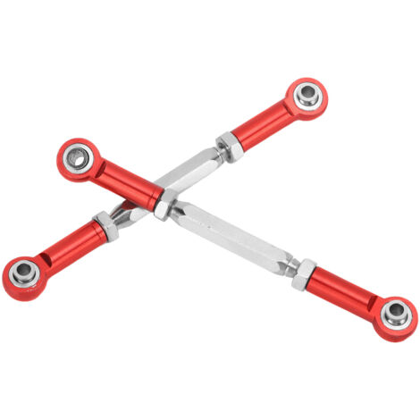 2 Pièces Tige de Suspension Direction pour Voiture RC 1/10 Camion Monstre JLB - Rouge (1/5)