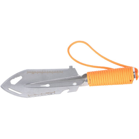 Pelle de Survie en Acier Inoxydable pour Randonnée, Camping et Jardinage, Manche Orange (1/5)