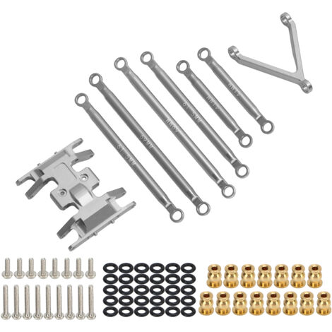 Jeu de liens de suspension en aluminium anodisé titane pour RC Axial SCX24 1/24 - Amélioration de la tenue de route et de la robustesse. (1/5)