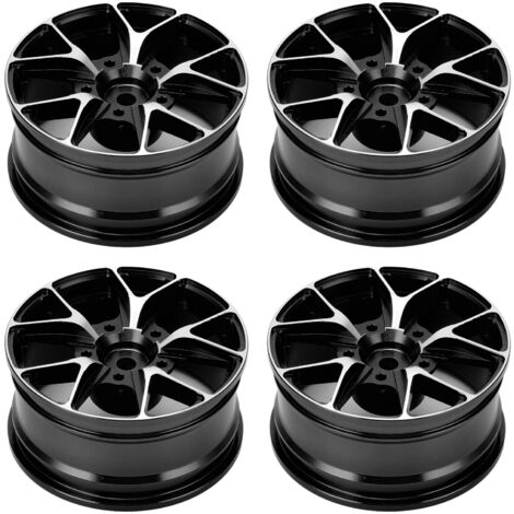 4 Pièces Moyeux de Roue en Alliage d'Aluminium Noir pour Modèles RC 1/10, Haute Résistance et Durabilité (1/5)