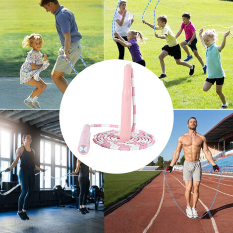 Corde à Sauter Réglable en Perles Souples pour Entraînement Fitness - Enfants et Adultes (1/3)