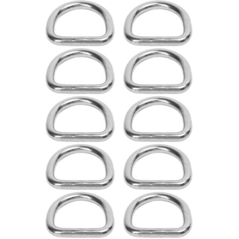 10 Anneaux en Acier Inoxydable 316 pour Équipement Nautique, Accessoires de Fixation pour Surf, Kayak et Planche à Voile, 6mm (1/5)