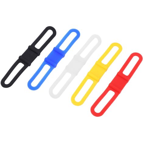 DUUTI Lot de 5 Bandes en Silicone pour Vélo, Fixation Universelle pour Éclairage et Équipement VTT (1/5)
