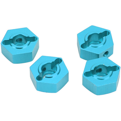 Kit de moyeux hexagonaux 14mm en alliage d'aluminium pour ARRMA Senton 1/10, adaptateur de roue universel bleu (1/5)