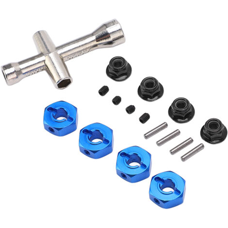 4 Écrous de Roue en Métal 5mm pour Modèles RC TRAXXAS SLASH 4X4 2WD - Lot de 4 avec Clé Croisée (1/5)
