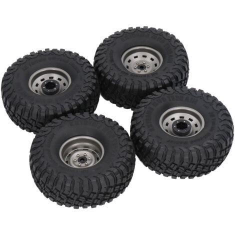 Lot De 4 Pneus Tout-terrain 1/10 RC – Design à Crampons Ronds, Haute Adhérence Pour Axial, HSP, Redcat, Tamiya, HPI