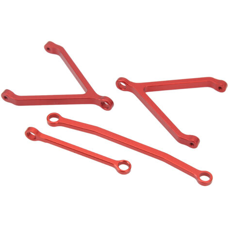 Tiges de direction en alliage d'aluminium rouge pour modèles RC 1/24 FMS FCX24, pièces de rechange améliorées pour chassis. (1/5)