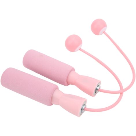 Corde à Sauter Invisible avec Roulements Doubles, Ajustable pour Tous - Rose (1/5)