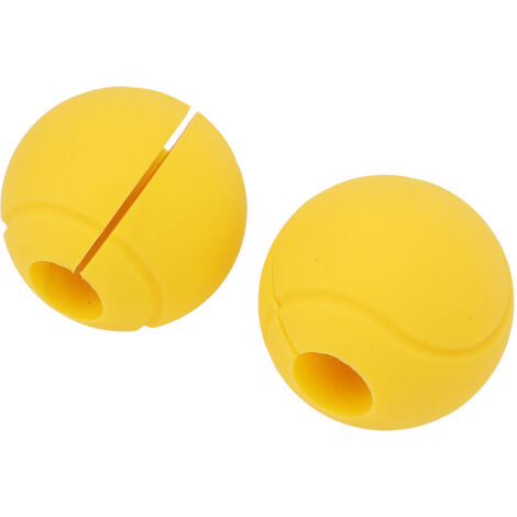 Poignées d'entraînement antidérapantes pour haltères, confortables et épaisses - Parfaites pour musculation et fitness - Couleur jaune vif (1/5)