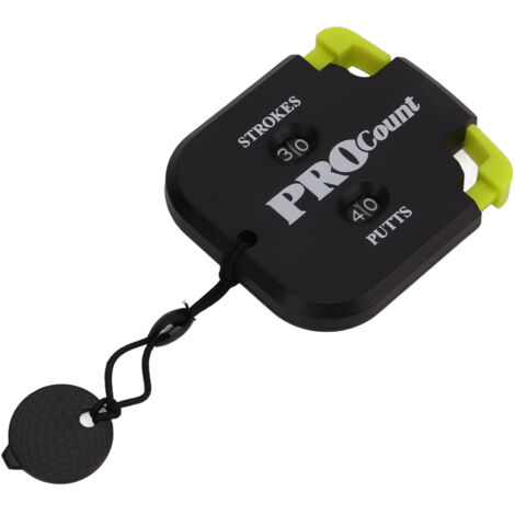 Compteur de Golf Portable Double Face avec Effacement Tactile - Noir et Jaune (1/5)