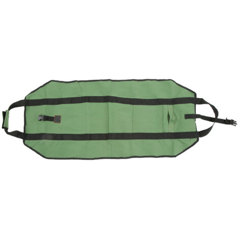 Porte-bûches en toile résistante, grand volume, transport pratique, usage polyvalent, couleur verte (1/5)
