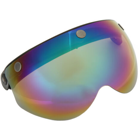 Visière rétro pour casque moto, anti-vent et anti-poussière, avec serrage ajustable et couleurs éclatantes (1/5)