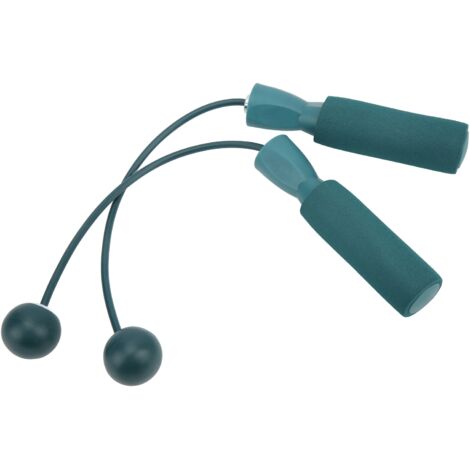 Corde à sauter ajustable sans fil avec système double roulement à billes pour fitness - Bleu (1/5)