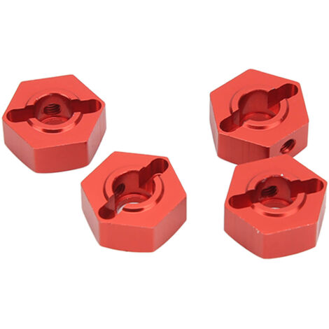 Adaptateur de moyeu hexagonal 14mm universel en aluminium pour voiture RC 1/10, compatible ARRMA Senton, rouge (1/5)