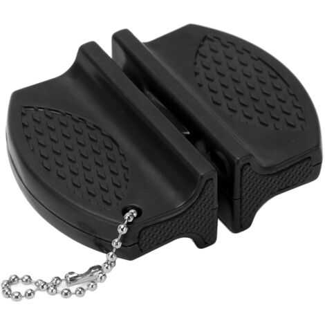 Aiguiseur de Couteau Portable Double Face Multifonction pour Randonnée et Camping Noir (1/5)