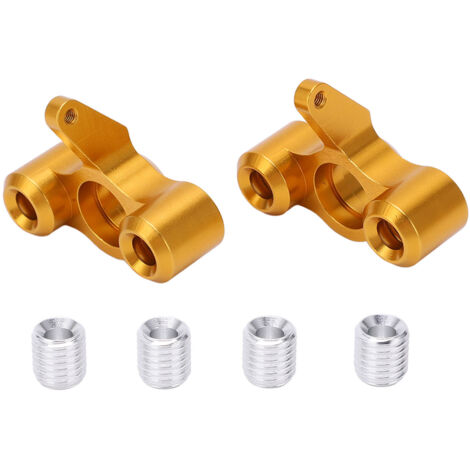2 Pièces de Pivot de Direction en Aluminium Doré pour JLB 1/10, Bloc de Porte-Moyeu Amélioré pour Modèles RC, Pièces de Rechange en Alliage (1/5)