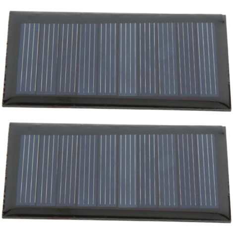 2 Panneaux Solaires Polysilicium 0.3W 5V 60mA 68x37mm, Haute Transparence pour Électronique Basse Consommation (1/5)