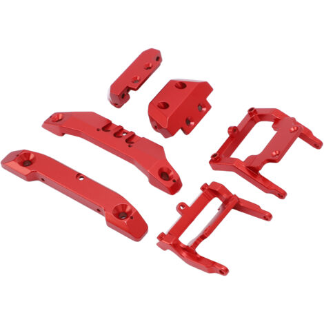 Pare-chocs avant/arrière aluminium pour RC 1/18 - Accessoires Traxxas, LaTrax Teton - Rouge vif (1/5)