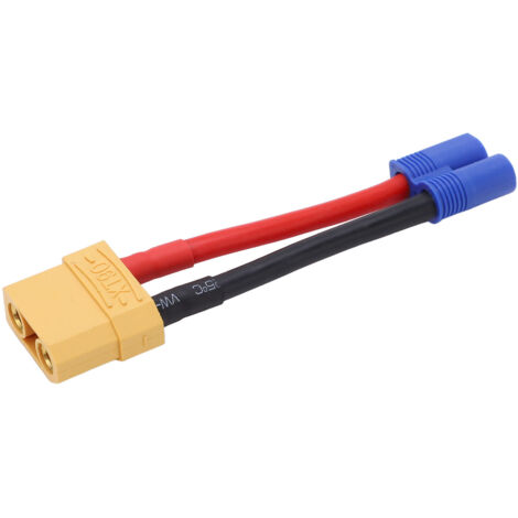 Connecteur XT90 Femelle vers EC3 Mâle - Câble de Connexion Haute Puissance 12AWG, Compatible et Durable (1/5)