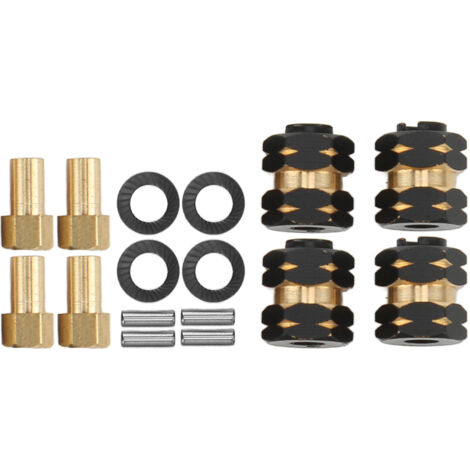 4 Pièces Adaptateur Allongement pour Essieu RC SCX24, Compatible Axial AXI90081 AXI00001 1/24, Connexion Hex Hub en Laiton (1/5)