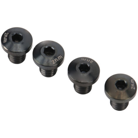 4 Vis de fixation en titane pour étriers de frein vélo route, résistance à la corrosion, filetage fini noir (lot de 4) (1/5)